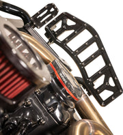 Thrashin Supply Co. Aggressor Floorboards for 1972-2025 Harley-Davidson Anodised Black 6061 Billet Aluminium Stainless Steel Pair #TSC-2219-1