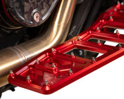 Thrashin Supply Co. Aggressor Floorboards for 1972-2025 Harley-Davidson Anodised Red 6061 Billet Aluminium Stainless Steel Pair #TSC-2219-2