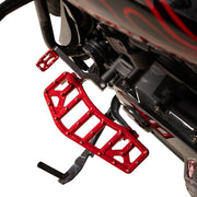Thrashin Supply Co. Aggressor Floorboards for 1972-2025 Harley-Davidson Anodised Red 6061 Billet Aluminium Stainless Steel Pair #TSC-2219-2