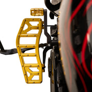 Thrashin Supply Co. Aggressor Floorboards for 1972-2025 Harley-Davidson Anodised Gold 6061 Billet Aluminium Stainless Steel Pair #TSC-2219-5