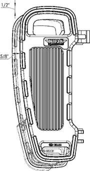 Drag Specialties Adjustable Floorboards Designed by Gilles for 2017-2025 Harley-Davidson Black 6061 T-6 Aluminium Pair #FB-B002-BD