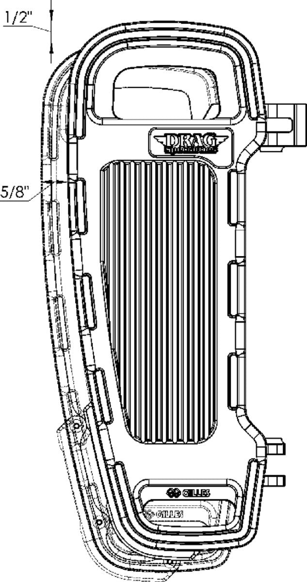 Drag Specialties Adjustable Floorboards Designed by Gilles for 2017-2025 Harley-Davidson Black 6061 T-6 Aluminium Pair #FB-B002-BD