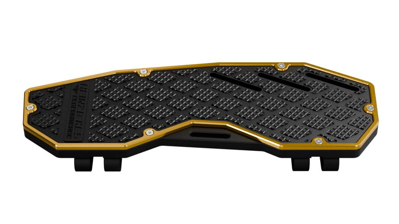 Heinz Bikes Performance Floorboards for 1980-2025 Harley-Davidson Gold Black Bolt-On 6061 Billet Aluminium Pair #HB-PFB-G