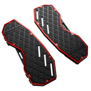 Heinz Bikes Performance Floorboards for 1980-2025 Harley-Davidson Red Black Bolt-On 6061 Billet Aluminium Pair