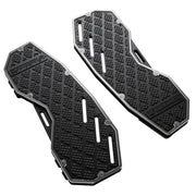 Heinz Bikes Performance Floorboards for 1980-2025 Harley-Davidson Silver Black Bolt-On 6061 Billet Aluminium Pair #HB-PFB-S