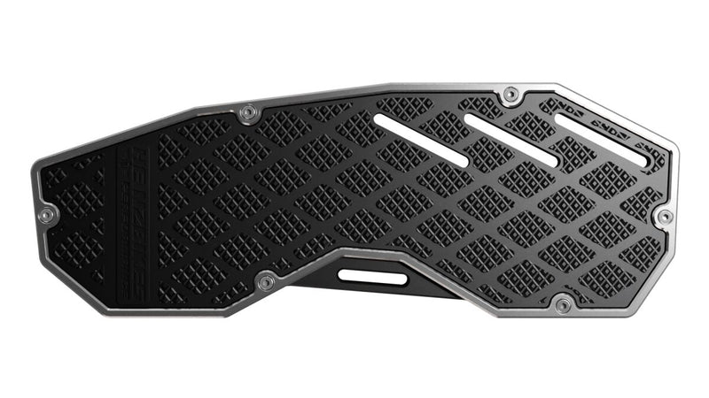 Heinz Bikes Performance Floorboards for 1980-2025 Harley-Davidson Silver Black Bolt-On 6061 Billet Aluminium Pair #HB-PFB-S