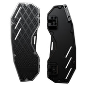 Heinz Bikes Performance Floorboards for 1980-2025 Harley-Davidson Silver Black Bolt-On 6061 Billet Aluminium Pair #HB-PFB-S