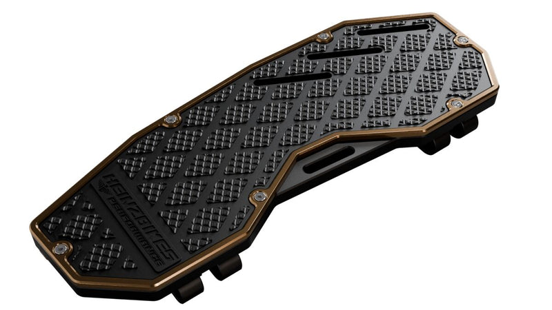 Heinz Bikes Performance Floorboards for 1980-2025 Harley-Davidson Bronze Black Bolt-On 6061 Billet Aluminium Pair #HB-PFB-BRO