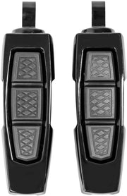 Kuryakyn Enygma Footpegs with Adapters Foot Pegs Black Left Right Fixed Aluminium