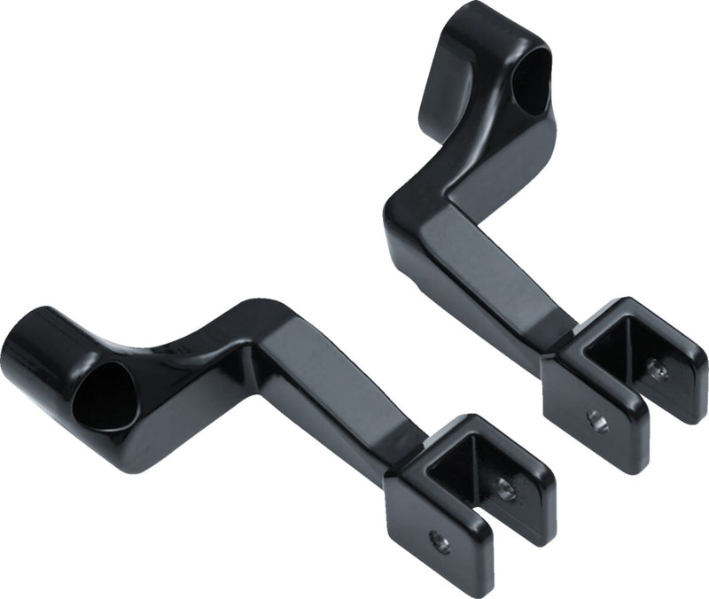 Kuryakyn Passenger Peg Mounts In Black For Indian 2014-2023 Models (Except Scout & FTR) Compatible With Chief, Chieftain & Challenger Models To Convert From Floorboards To Passenger Pegs #KUR5830
