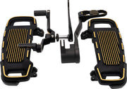Drag Specialties Floorboard Kit Designed by Gilles for 2017-2025 Harley-Davidson Black Gold Aluminium