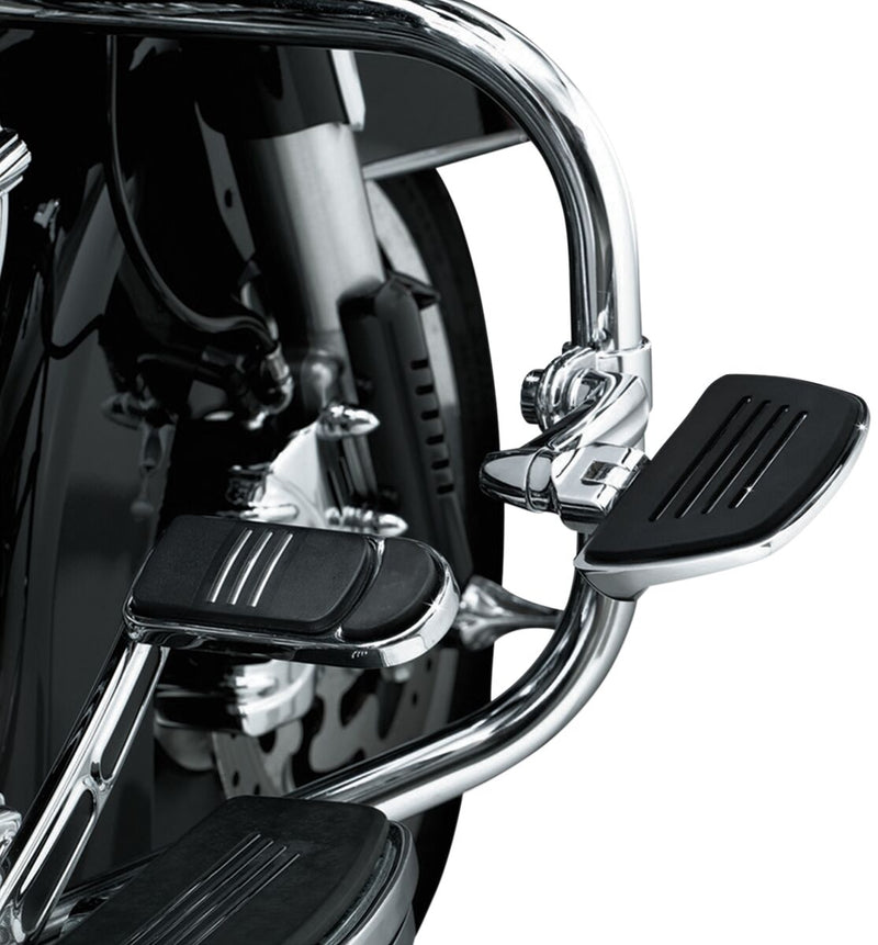 Kuryakyn Longhorn Offset Mounts With 1-1/4 Inch Magnum Quick Clamps In Chrome