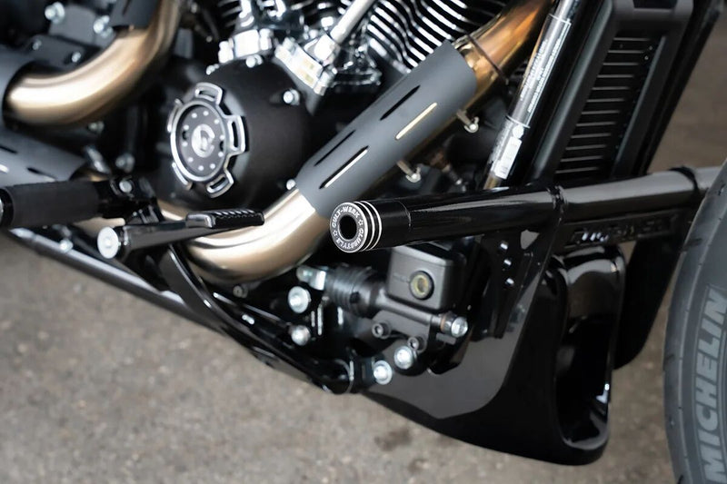Cult Werk Crash Bar Clubstyle for 2020-2026 Harley-Davidson FXLRS Cruiser Black Front Engine Guard Stainless Steel Each
