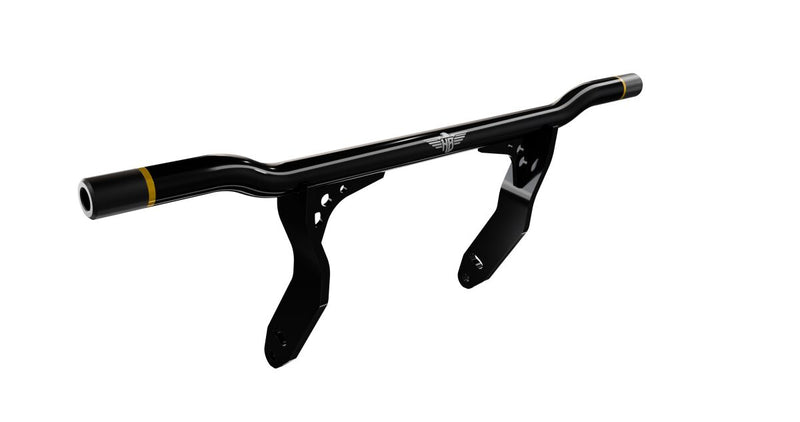 Heinz Bikes Motorcycle Crash Bar for 1982-2017 Harley-Davidson Gloss Black Bolt-On Frame Mount Aluminium