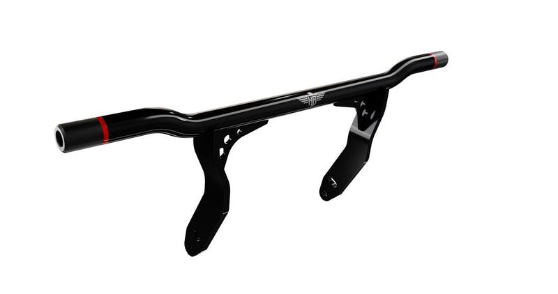 Heinz Bikes Motorcycle Crash Bar for 1982-2017 Harley-Davidson Gloss Black Bolt-On Frame Mount Aluminium #HB-PCB-FX-R