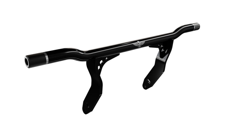 Heinz Bikes Motorcycle Crash Bar for 1982-2017 Harley-Davidson Gloss Black Bolt-On Frame Mount Aluminium #HB-PCB-FX-S