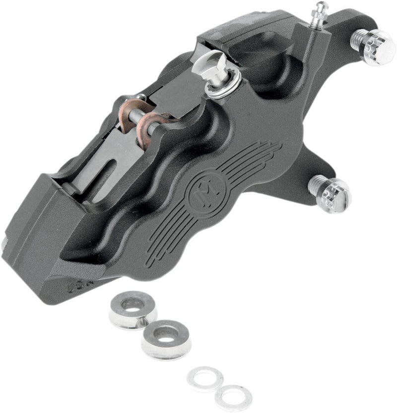 Six-Piston Differential-Bore Front Caliper Dyna,
Classic,
Sportster,
Touring,
V-Rod