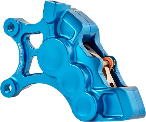 Arlen Ness Blue 14 in. Front Left 6 Piston Brake Caliper for Various Various Harley-Davidson Motorcycles (See Fitment List) #02-200