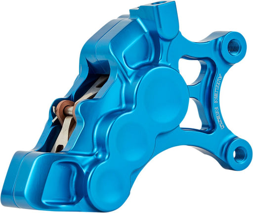 Arlen Ness Blue 14 in. Front Right 6 Piston Brake Caliper for 2009-2021 Harley-Davidson Touring and 2006-2017 Harley-Davidson Softail Motorcycles #02-203