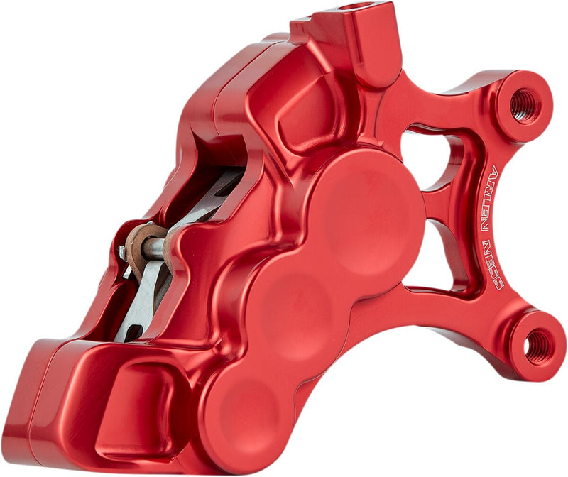 Arlen Ness Red 14 in. Front Right 6 Piston Brake Caliper for 2006-2017 Harley-Davidson Softail and 2009-2021 Harley-Davidson Touring Motorcycles #02-205