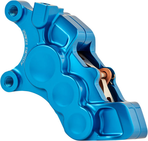 Arlen Ness Blue 11.8 in. Front Left 6 Piston Brake Caliper for 2006-2017 Harley-Davidson Softail and 2009-2021 Harley-Davidson Touring Motorcycles #02-224