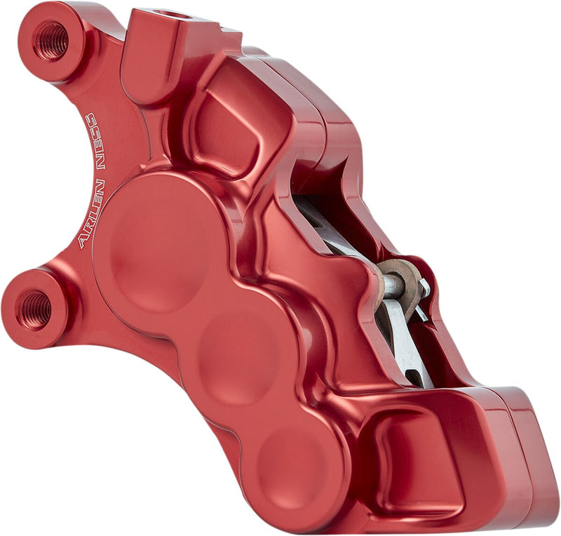 Arlen Ness 11.8 in. Front Left Red 6-Piston Brake Caliper for Various Various Harley-Davidson Motorcycles (See Fitment List) #02-226