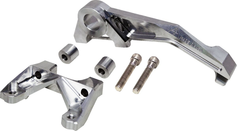 Alloy Art 84mm Raw Multi Brake Caliper Mount for 2009-2026 Harley-Davidson Touring Motorcycles #MCRB2-1