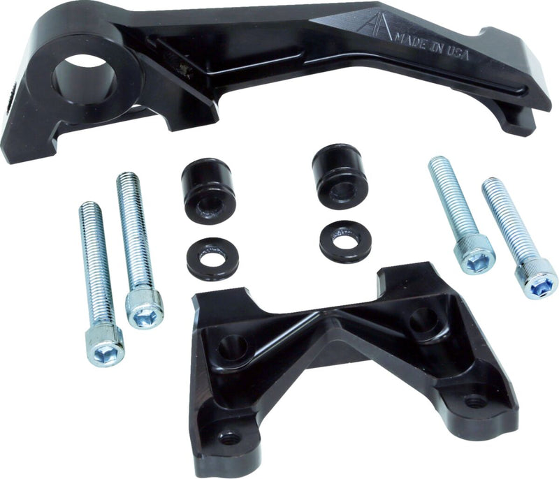 Alloy Art 84mm Black Multi Brake Caliper Mount for 2009-2026 Harley-Davidson Touring Motorcycles #MCRB2-2