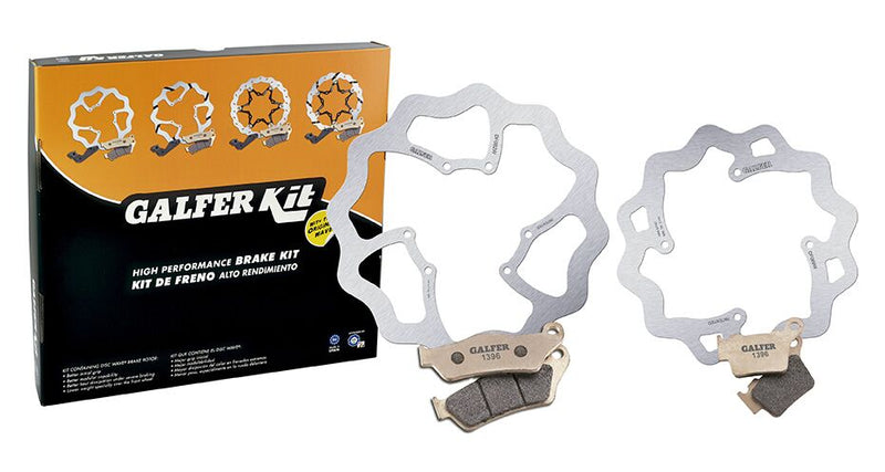 Galfer Brake kit OEM Replacement Silver Stainless Steel Standard Front Rear #KG606W