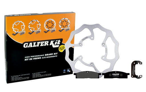 Galfer Oversize Brake Kit Front for 2003-2026 YAMAHA YZ 85 Black Polished Aluminium Stainless Steel