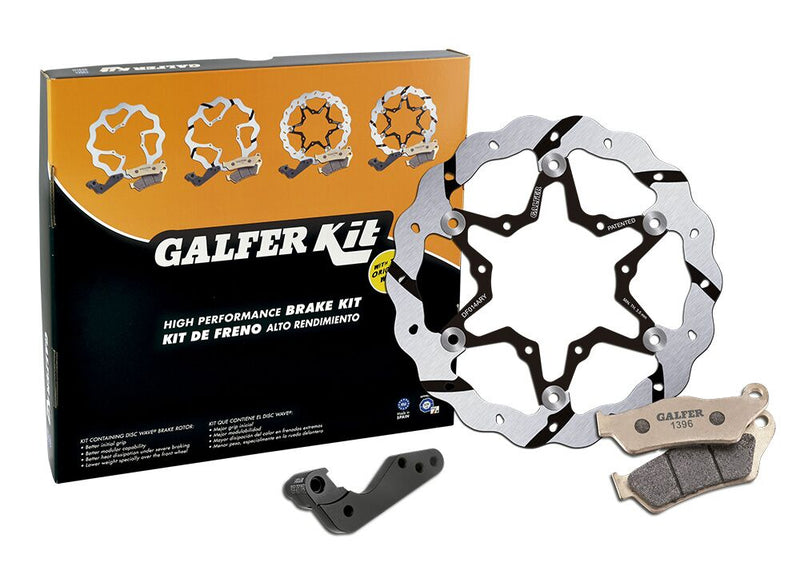 Galfer Oversize Brake Kit Front Black Orange Aluminium Stainless Steel #KG606RFS