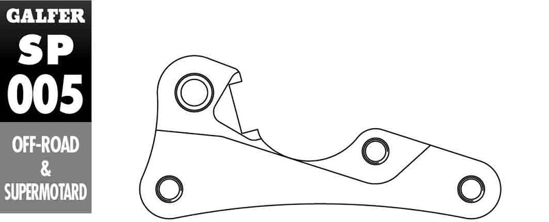 Galfer Brake Caliper Relocation Bracket for 2010-2017 SUZUKI RMX 450 Z Black Oversize Front Billet Aluminium Each