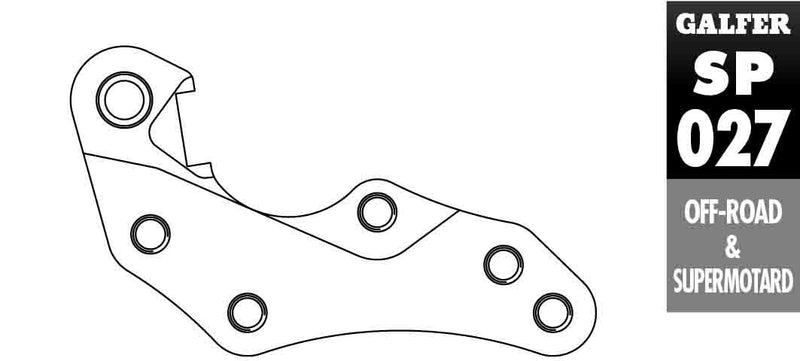 Galfer Brake Caliper Relocation Bracket for 2018-2020 GAS GAS Black Oversize Front Billet Aluminium #SP027