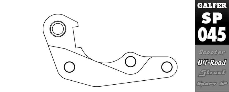 Galfer Brake Caliper Relocation Bracket for 2002-2007, 2019-2027 HONDA Black Oversize Front Billet Aluminium #SP045