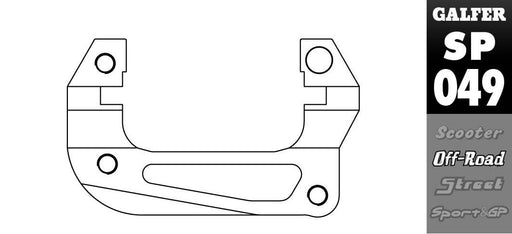 Galfer Brake Caliper Relocation Bracket Black Oversize Front Billet Aluminium