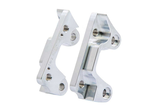 Rick's Motorcycles BRAKE CALIPER RELOCATION BRACKET for 2014-2023 Harley-Davidson Caliper Bracket Aluminium Silver Front Kit