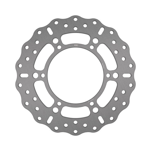 EBC Contour Fixed Brake Rotor Wave® Silver Stainless Steel Rear One Piece (Fixed) High-Carbon Stainless Steel