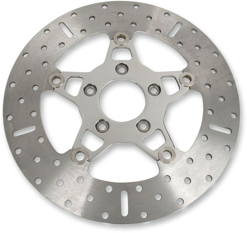 EBC FSD Series Stainless Steel Front Brake Rotor for Big Twins for 2000-2017 Harley-Davidson Polished 5-Button Two Piece (Floating) Wide Band #FSD010