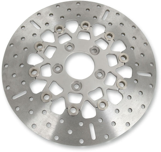 EBC Custom Stainless Steel Rear Brake Rotor for 1980-1983, 2000-2024 Harley-Davidson Silver Wide Band Two Piece (Floating)