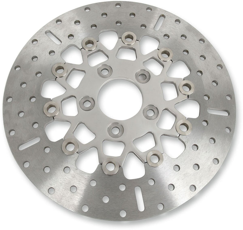 EBC Custom Stainless Steel Rear Brake Rotor for 1980-1983, 2000-2024 Harley-Davidson Silver Wide Band Two Piece (Floating) #RSD020