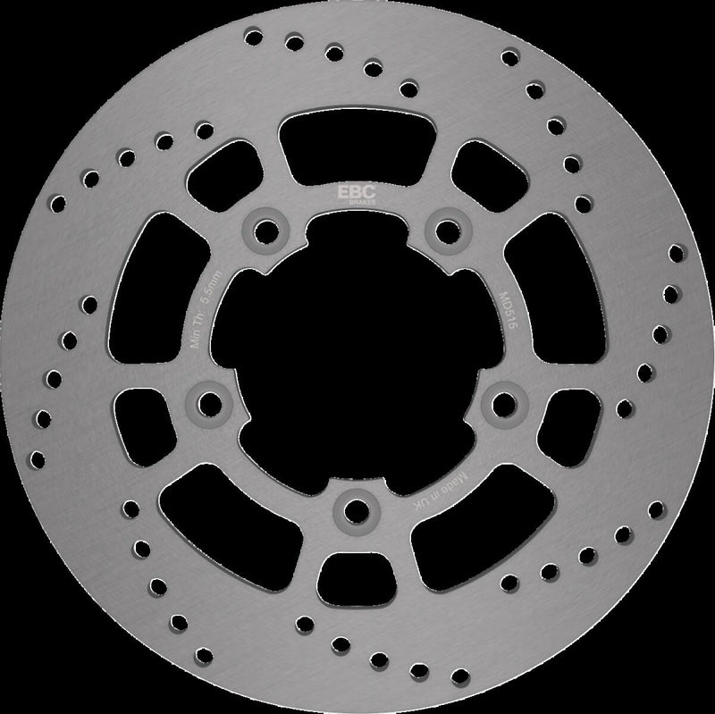 EBC Brake Rotor for Harley-Davidson for 2002-2005 Harley-Davidson Unfinished Standard Rear One Piece (Fixed) Stainless Steel