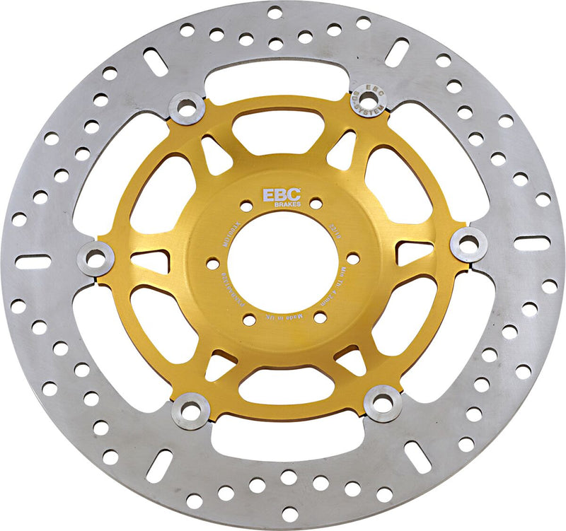 EBC MD Series Pro-Lite Contour X Brake Rotor for 1988-2006 HONDA Polished Yellow Front Two Piece (Floating) Steel