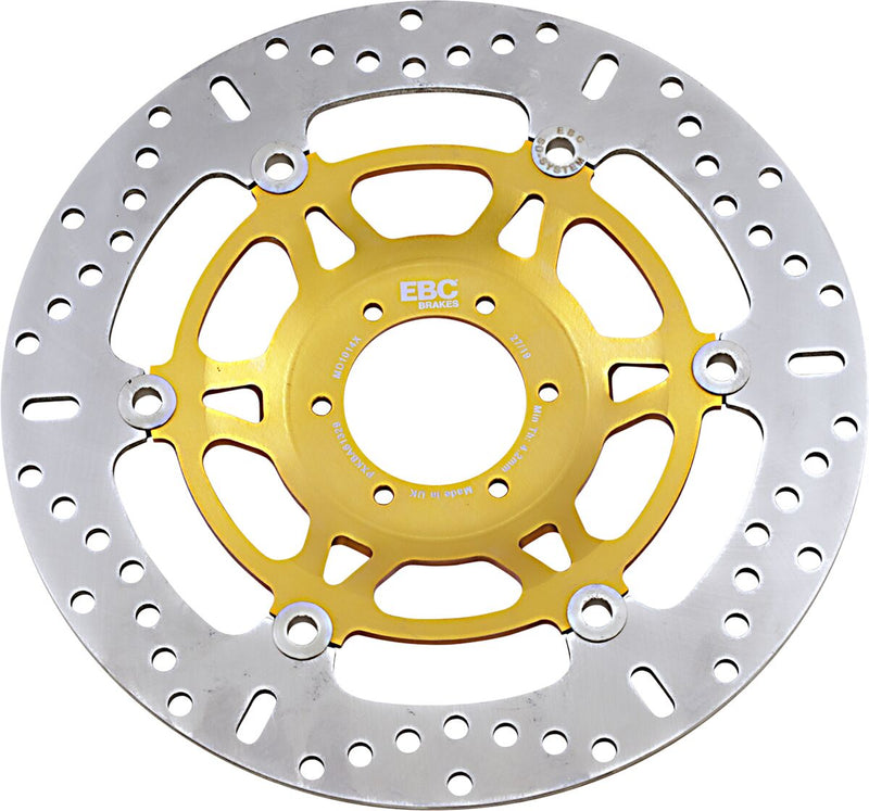 EBC MD Series Pro-Lite Contour X Brake Rotor for 1992-1993, 1997-2017 HONDA Polished Yellow Front Two Piece (Floating) Steel