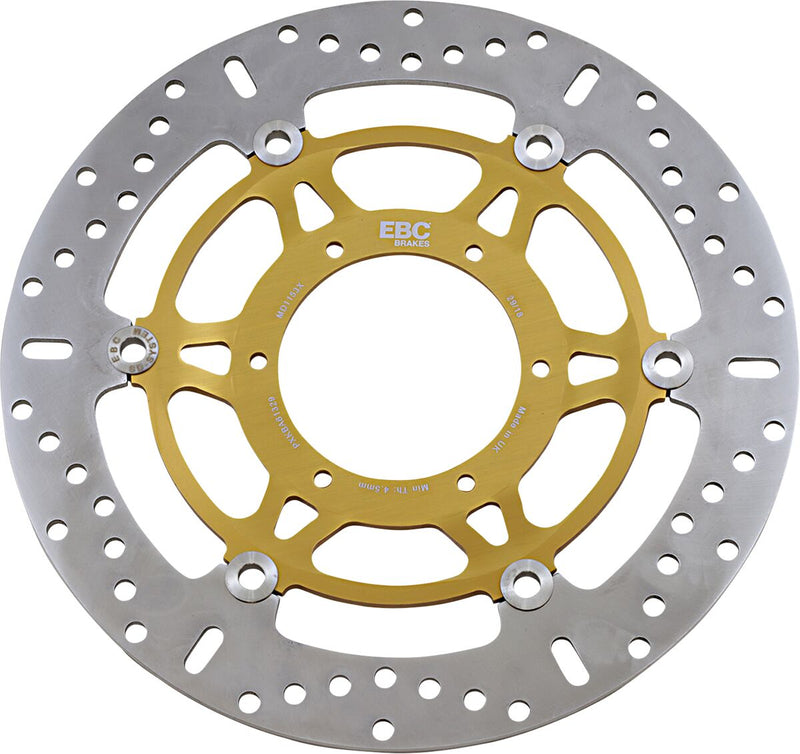 EBC MD Series Pro-Lite Contour X Brake Rotor for 2004-2016 HONDA CBR 1000 RR Polished Yellow Front Two Piece (Floating) Steel