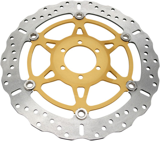 EBC XC SERIES FLOATING CONTOUR Floating Wave® Brake Rotor Gold Silver Full-Floating Front Front Left Two Piece (Floating) Aluminium Stainless Steel...