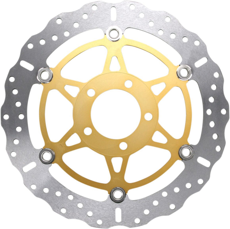 EBC XC SERIES FLOATING CONTOUR for 2003-2005 SUZUKI GSX-R Floating Wave® Brake Rotor Gold Silver Full-Floating Front Two Piece (Floating) Aluminium... #MD3089XC