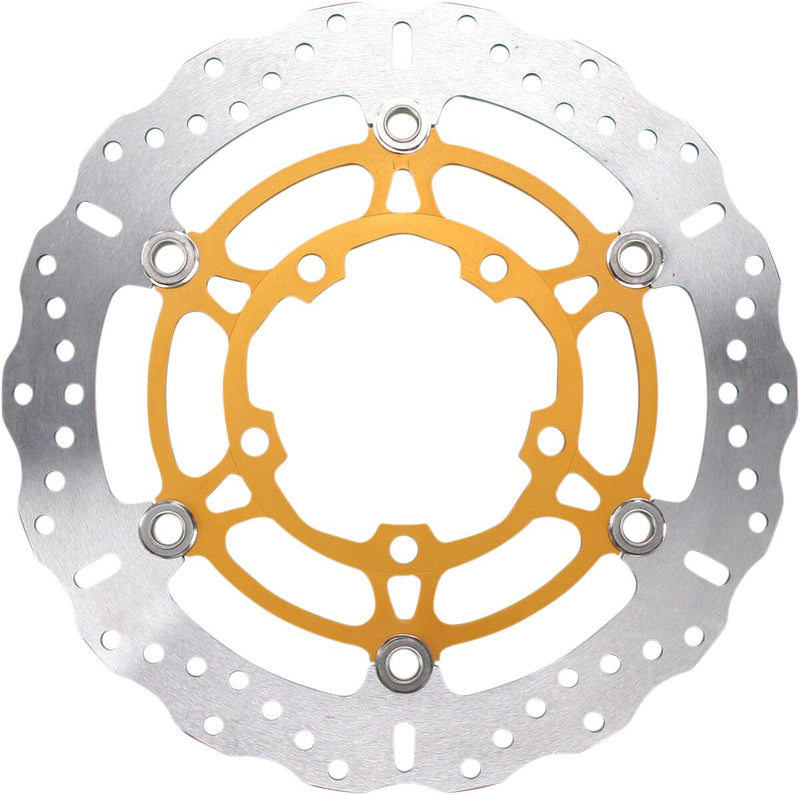 EBC Pro-Lite XC Contour Brake Rotor for 2005-2018 SUZUKI XC Series Gold Silver Front Two Piece (Floating) Stainless Steel #MD3091XC