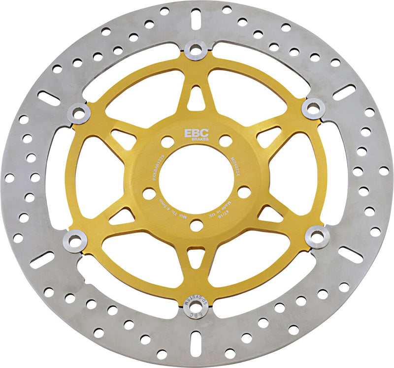 EBC MD Series Pro-Lite Contour X Brake Rotor Polished Yellow Front Two Piece (Floating) Steel
