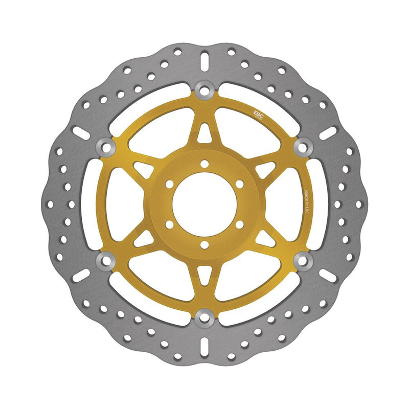 EBC Contour X Series Brake Rotor XC Series Gold Silver Front Two Piece (Floating) Aluminium Alloy Stainless Steel