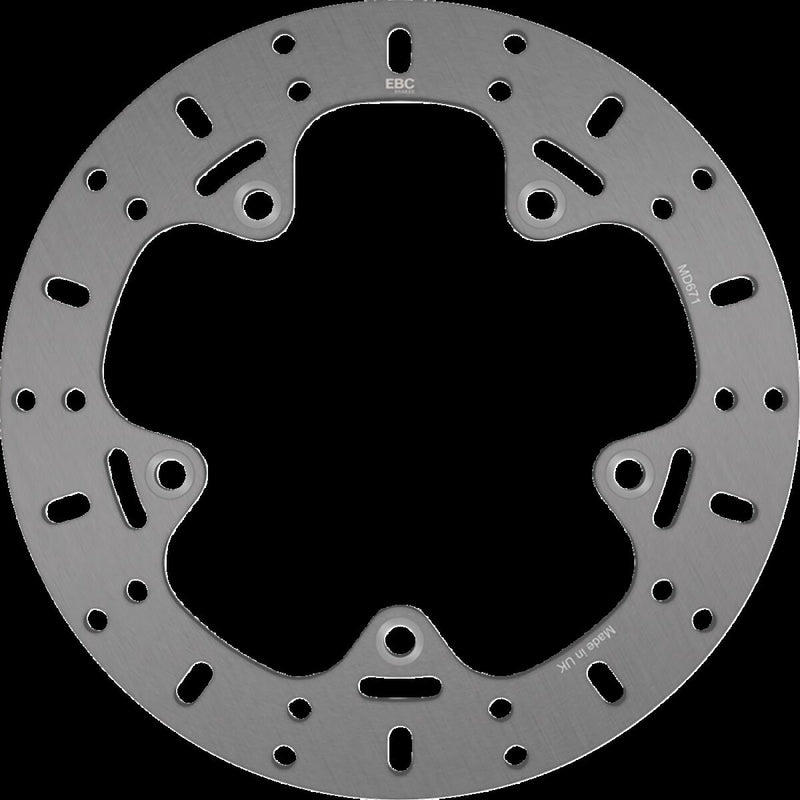 EBC MD Series Pro-Lite Brake Rotor Pro-Lite Series Silver Rear One Piece (Fixed) Stainless Steel #MD671